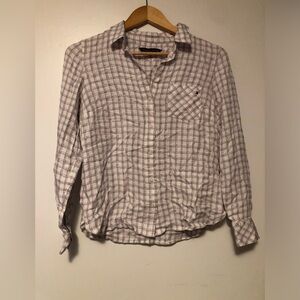 Tommy Hilfiger Lavender Checkered Shirt